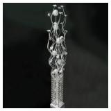 Spectacular 66-inch Silver Metal Floral 10-Light Showpiece Floor Lamp -Retail $ 399.99