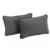Copper Grove Ashley Rectangular Microsuede Back Support Throw Pillows (Set of 2) Retail: $35.99