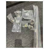 BHP Waterfront Series 4 Piece Bathroom Hardware Accessory Set - 24" Towel Bar, Hand Towel Bar, Toilet Paper Holder & Robe Hook - Brushed Nickel -Retail $34.60