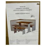 Partial: Box B (Box 2 of 2) Linon Home Decor Products, Inc. Ardmore 5-Piece Nook Set, White with Pine Accents -Retail $355.99