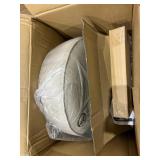 HOMCOM Beige Fabric/ Wood 23.25-inch Dressing Stool Accent Chair -Retail: $80.99