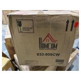 HOMCOM Beige Fabric/ Wood 23.25-inch Dressing Stool Accent Chair -Retail: $80.99