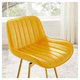 Art Leon Modern Swivel Velvet Barstool (Set of 2) - Bright Yellow Retail: $319.99