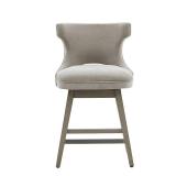 Madison Park Janet Light Grey Swivel Counter Stool (Single Chair) -Retail:$199.99