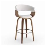 Carson Carrington Simrishamn Walnut Base PU/ Wood Barstool - Ecru Retail: $299.99