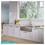 KRAUS Kore Workstation 30-inch Farmhouse Flat Apron Front 16 Gauge Single Bowl Stainless Steel Kitchen Sink with Accessories -Retail $449.95