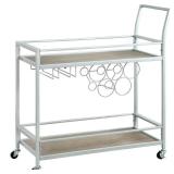 FirsTime & Co.® Silver And Gray Francesca Bar Cart -Retail $133.99