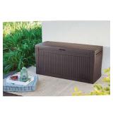Keter Comfy Resin 71-gallon Deck Box Storage Bench- Retail:$75.98