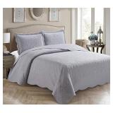 H2 and Hy King Size 3 Piece Quilt Set