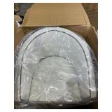 Kenton Barrel Style Swivel Chair by Greyson Living - Cream with Brown Welt -Retail $599.49