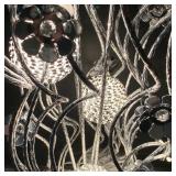 Spectacular 66-inch Silver Metal Floral 10-Light Showpiece Floor Lamp -Retail $ 399.99