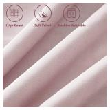 Topfinel Pom Pom Fringes Solid Velvet Throw Pillow Cover (Set of 2) 18x18" -Retail $26.59