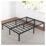 Best Price Mattress 14 Inch Metal Platform Beds w/Heavy Duty Steel Slat Mattress Foundation (No Box Spring Needed), Black Full Frame Retail $129.00