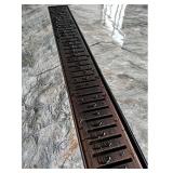 Neodrain 36-Inch Linear Shower Drain with Removable Capsule Pattern Grate, Antique Copper color, Antique Copper Finish, 304 Stainless Steel Shower Floor Drain, With Leveling Feet, Hair Strainer