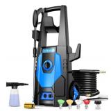 mrliance Electric Pressure Washer, 1.8GPM Electric Power Washer High Pressure Washer with Spray Gun, Brush, and 4 Quick-Connect Spray Tips (Blue-2)