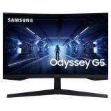 Samsung - Odyssey G5 27" LED Curved WQHD FreeSync Monitor with HDR (HDMI) - Black