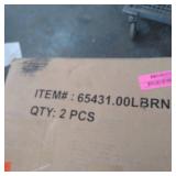 Light Brown+Teak Finish La Brea Outdoor Acacia Wood and Wicker Barstools