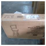 Boraam Bristol 29" Swivel Bar Stool, Distressed White