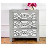 Silver Orchid Fonda Glam Slam 3-Drawer Mirror Chest - Retail:$258.00