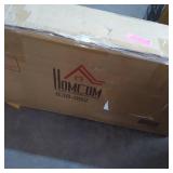 HOMCOM Double Door Kitchen Sideboard with 3 Level Adjustable Shelf, Elevated Metal Base and Wood Grain Finish- Retail:$208.99