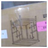 Sei Freston Faux Marble End Table With Open Shelf in Chrome - All