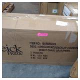 Wood Upholstered Back Dining Chair with Heather Gray Seat Set of 2- Retail:$141.99