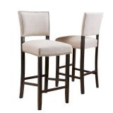 Mayfield Contemporary Linen Barstool (Set of 2) by Christopher Knight Home - Retail:$232.00