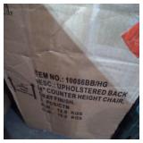 Leick Home Upholstered Back Counter Height Bar Stool - Set of 2