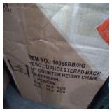 Leick Home Upholstered Back Counter Height Bar Stool - Set of 2