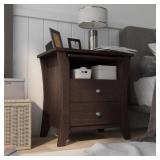 Furniture of America Mendolla Modern Espresso 2-drawer Nightstand- Retail:$151.49