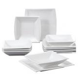 VEWEET Annie 50-piece Floral Porcelain Dinnerware Set (Service for 6)- Retail:$124.99