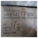 HomePop Large Round Storage Ottoman- Retail:$113.64