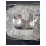 PERI HOME GREY AND WHITE TWIN COMFORTER SET