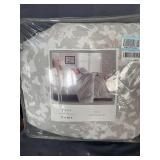 PERI HOME GREY AND WHITE TWIN COMFORTER SET