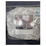 PERI HOME GREY AND WHITE TWIN COMFORTER SET
