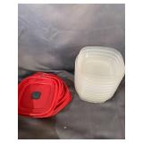 8 PLASTIC RUBBERMAID TUPPER WARE BOWLS WITH LIDS