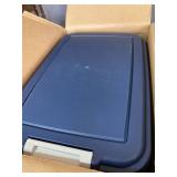 IRIS 3-Piece Airtight Pet Food Container & Scoop Combo, Navy Blue