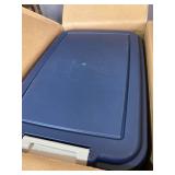 IRIS 3-Piece Airtight Pet Food Container & Scoop Combo, Navy Blue