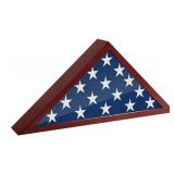 Americanflat Mahogany Veterans Flag Case - Fits A Folded Flag Of 5