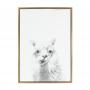 Sylvie Alpaca Framed Canvas Wall Art by Simon Te Tai, Gold 23x33- Retail:$79.98