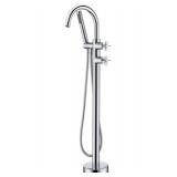Artiqua Tub Filler Freestanding Bathtub Faucet Chrome Floor Mount Brass Faucets with Hand Shower