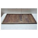 MAGIGO 40 x 20 Inches Extra Large Extra Long Rectangle Black Walnut Wood Ottoman Tray, Serve Tea, Coffee Classic Wooden Decorative Walnut Serving Tray