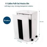 WOLVERINE 18-Sheet 60 Mins Running Time Cross Cut High Security Level P-4 Heavy Duty Paper/CD/Card Ultra Quiet Shredder for Home Office with 6 Gallons Pullout Waste Bin SD9113 (White ETL)