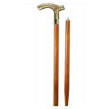 AnNafi® Men Derby Cane Walnut Maple Folding Walking Stick 2 Two Piece | Decorative Defence Victorian Peweter Solid Brass Handle -Affordable Gift! Item #HAR-9112407 | Walking Sticks for Men & Women