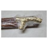 AnNafi® Men Derby Cane Walnut Maple Folding Walking Stick 2 Two Piece | Decorative Defence Victorian Peweter Solid Brass Handle -Affordable Gift! Item #HAR-9112407 | Walking Sticks for Men & Women