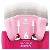 Diono Cambria 2 Latch, 2-in-1 Belt Positioning Booster Seat with XL Space and Room to Grow, Pink