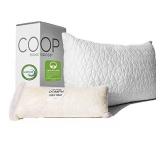Coop Home Goods Original Loft Pillow Queen Size Bed Pillows for Sleeping - Adjustable Cross Cut Memory Foam Pillows - Washable White Cover from Bamboo Rayon - CertiPUR-US/GREENGUARD Gold Certified