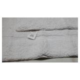 mDesign Soft 100% Cotton Hotel-Style Rectangular Spa Mat Rug, Plush Water Absorbent, Decorative Border - for Bathroom Vanity, Bathtub/Shower - Machine Washable - 2 Pack - White