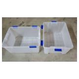Lot of 2 Assorted Storage Containers, 23L×17W×10.5H
