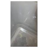 Met Lux 12 Quart Brine Bucket, 1 Square Marinating Container - With Volume Markers, Built-In Handles, Clear And Blue Plastic Dough Rising Bucket, Freezer-Safe, Lids Sold Separately